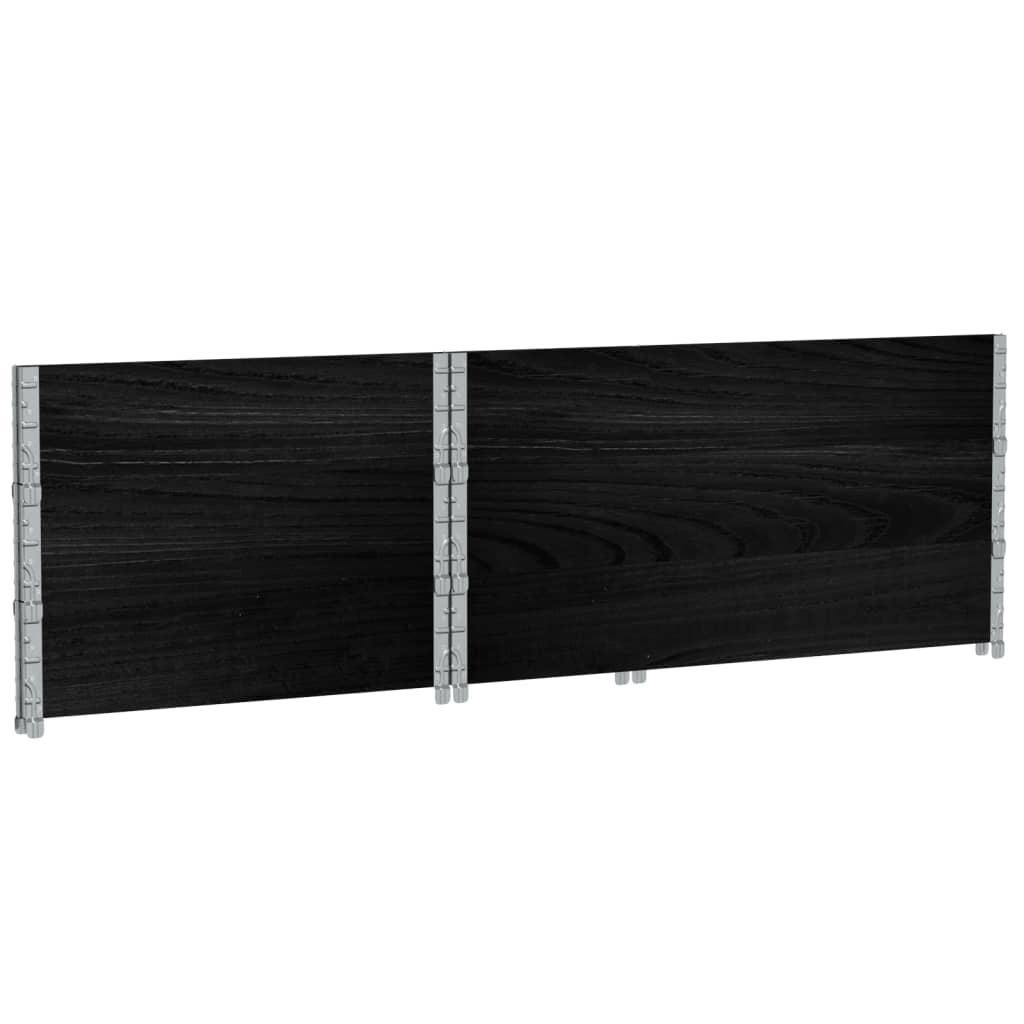 plantekasse 120x80 cm massivt fyrretræ sort