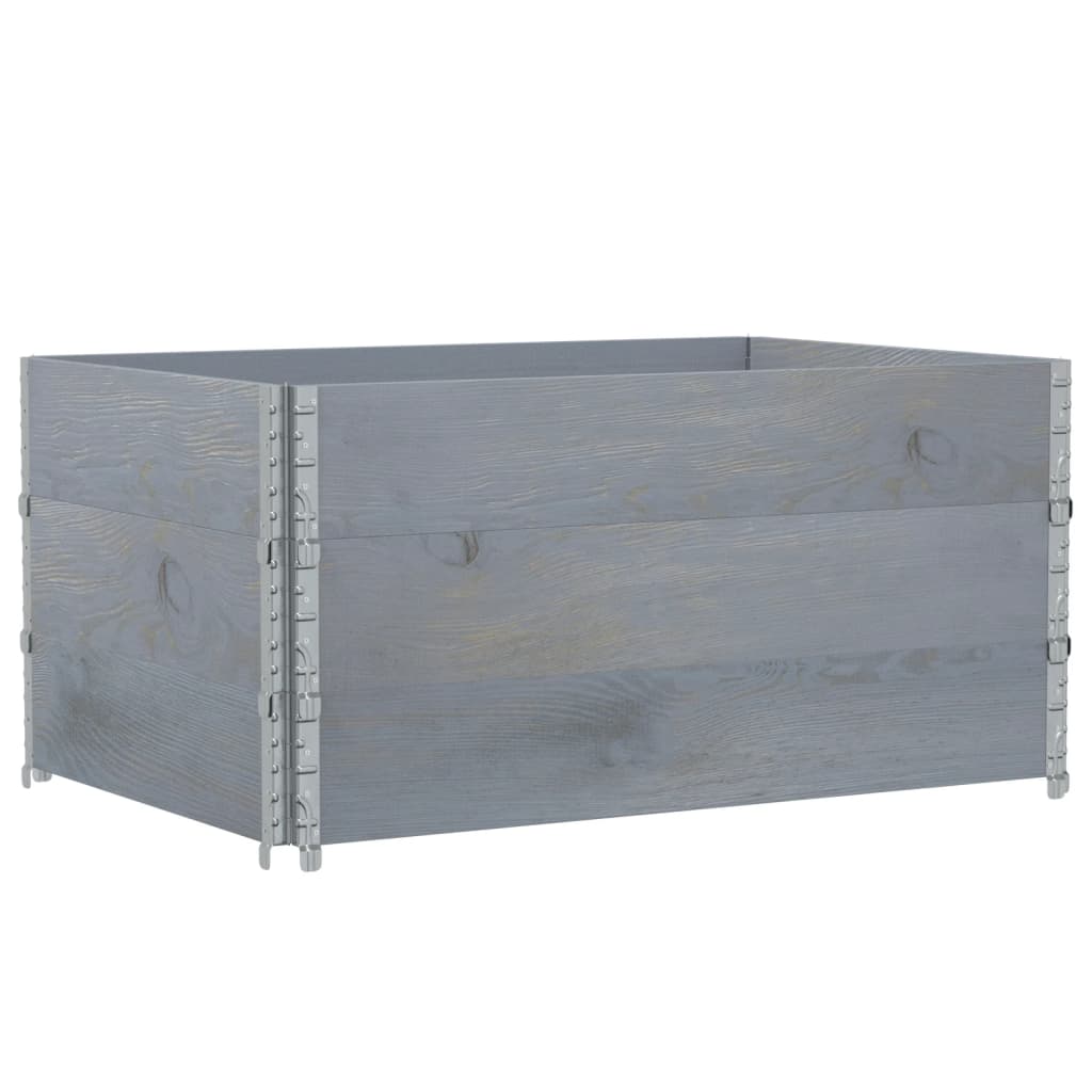 plantekasse 120x80 cm massivt fyrretræ grå
