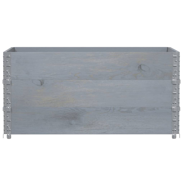 plantekasse 120x80 cm massivt fyrretræ grå