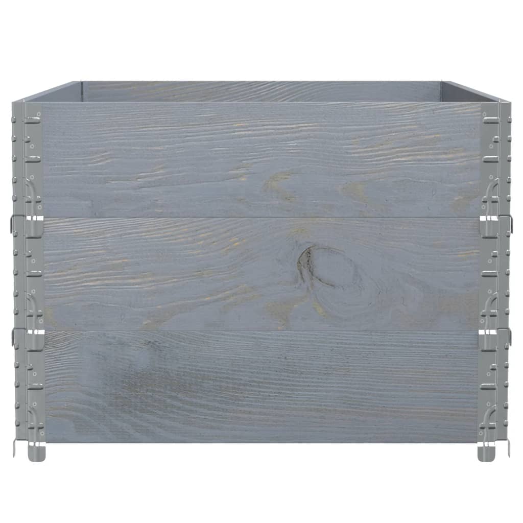 plantekasse 120x80 cm massivt fyrretræ grå