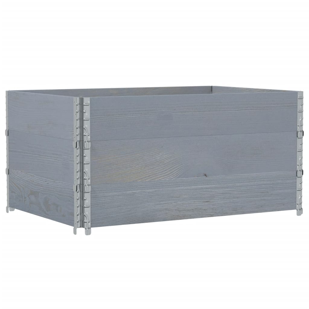 plantekasse 120x80 cm massivt fyrretræ grå