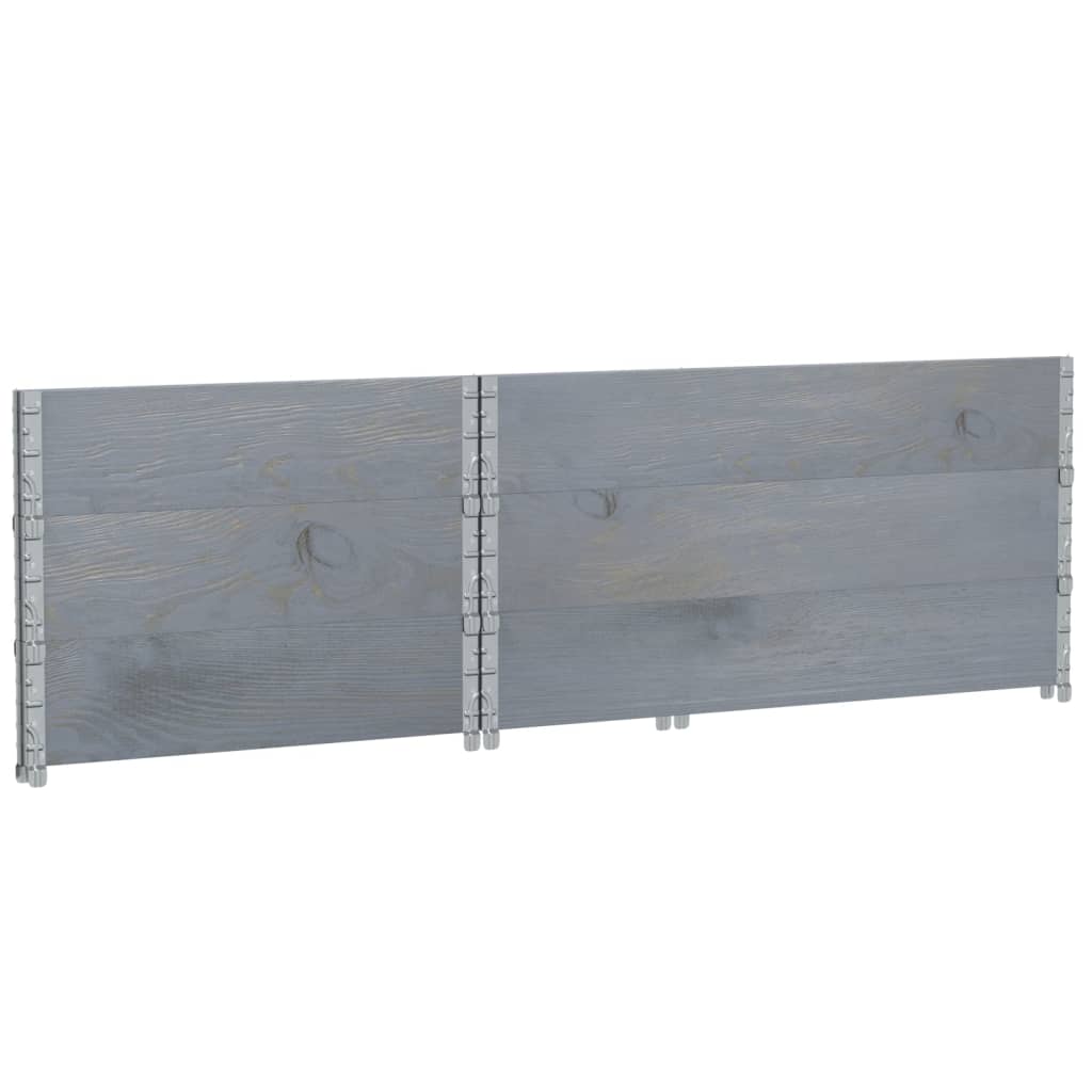 plantekasse 120x80 cm massivt fyrretræ grå