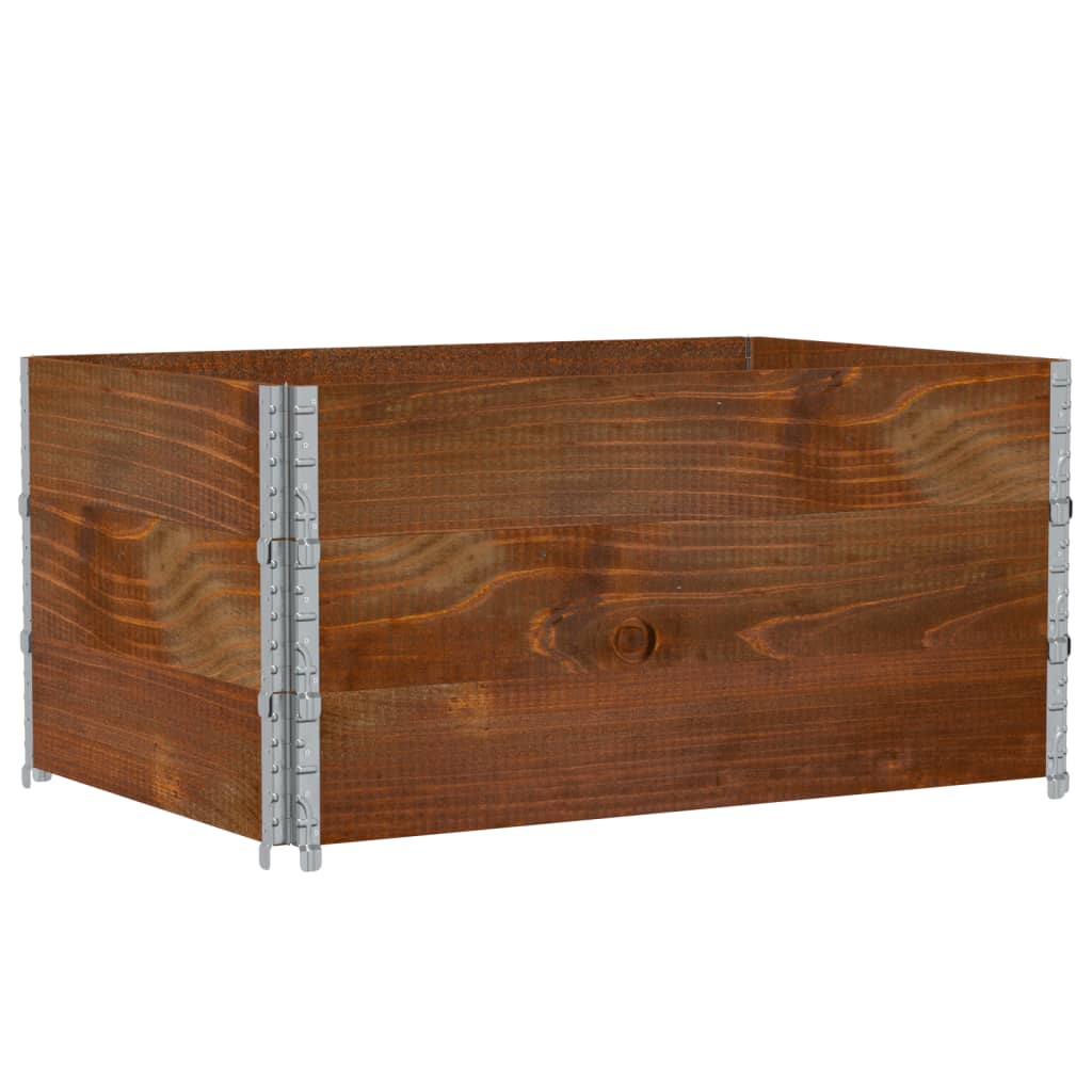 plantekasse 120x80 cm massivt fyrretræ brun