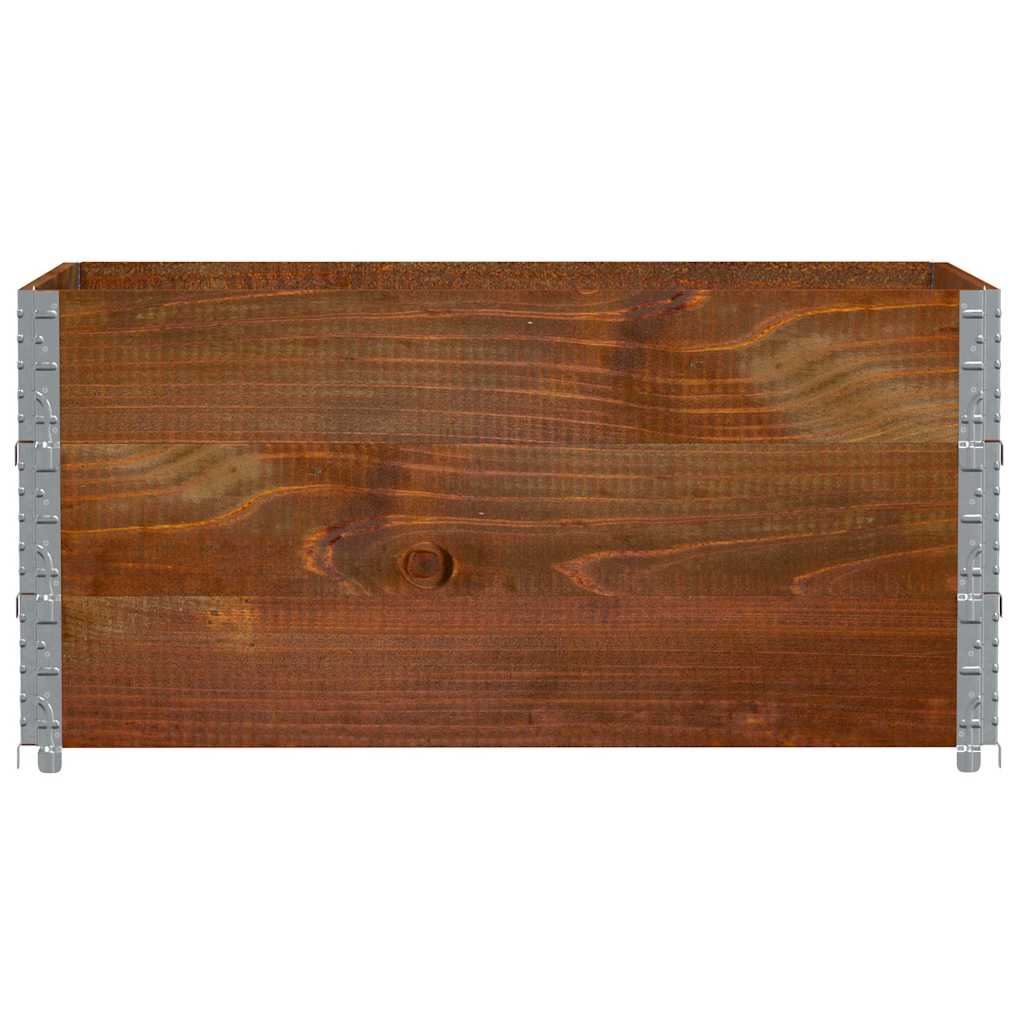 plantekasse 120x80 cm massivt fyrretræ brun