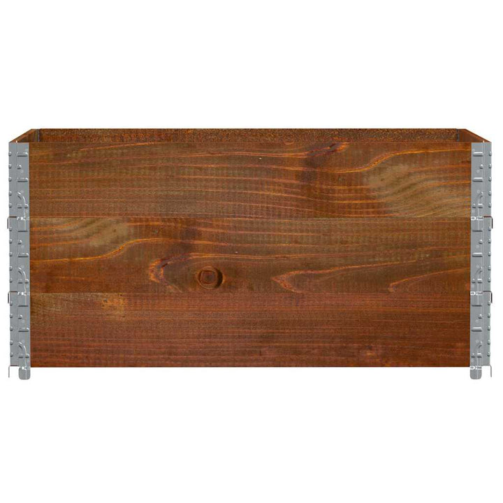 plantekasse 120x80 cm massivt fyrretræ brun