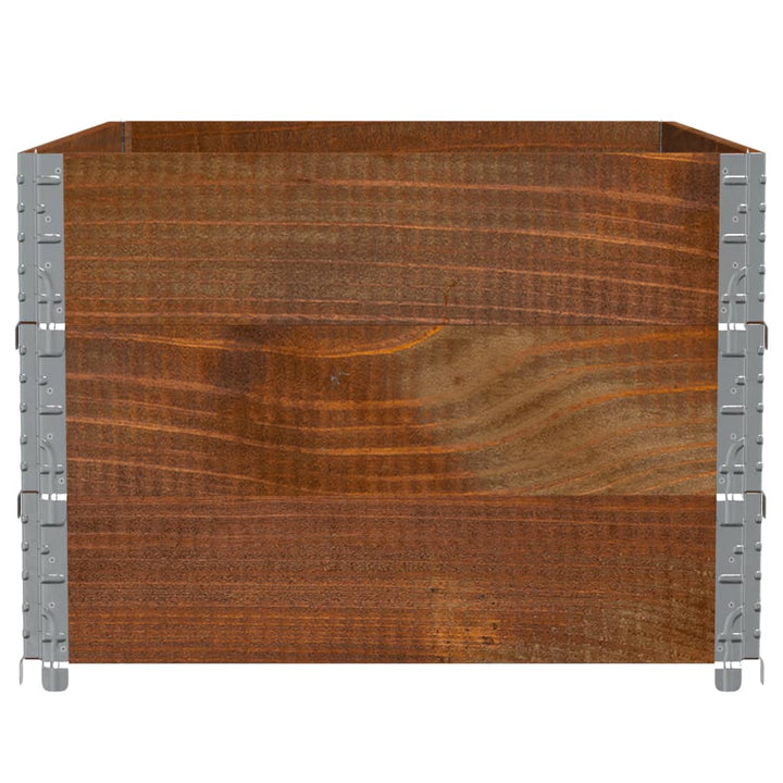 plantekasse 120x80 cm massivt fyrretræ brun