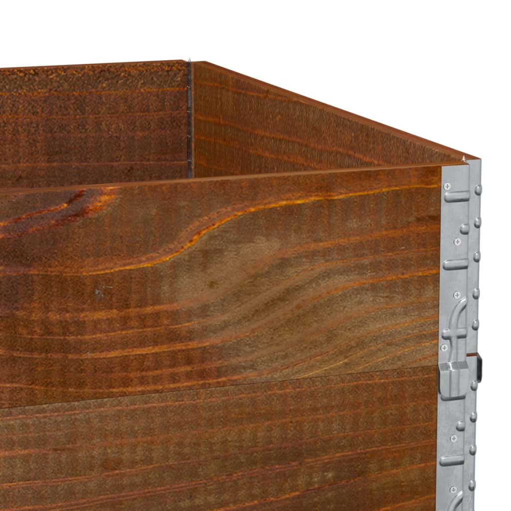 plantekasse 120x80 cm massivt fyrretræ brun