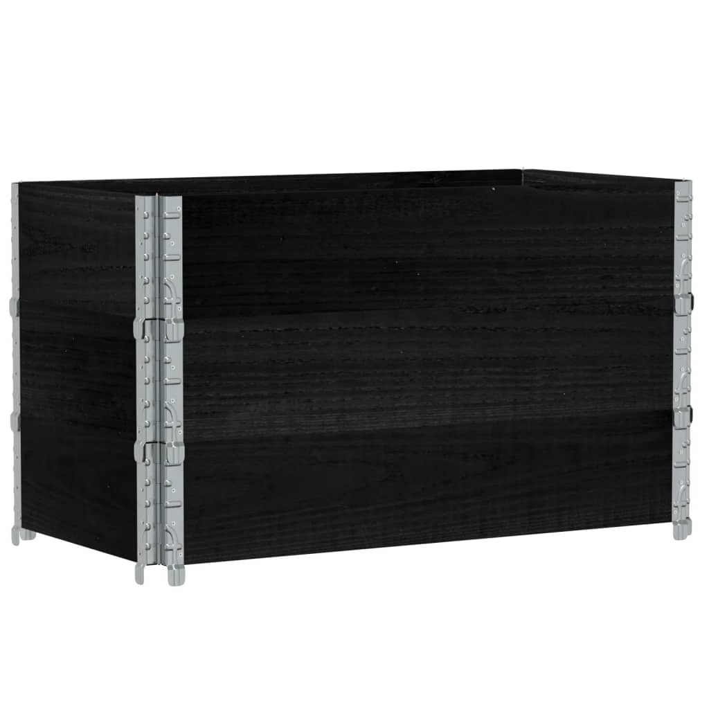 plantekasse 100x50 cm massivt fyrretræ sort