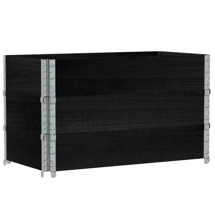 plantekasse 100x50 cm massivt fyrretræ sort