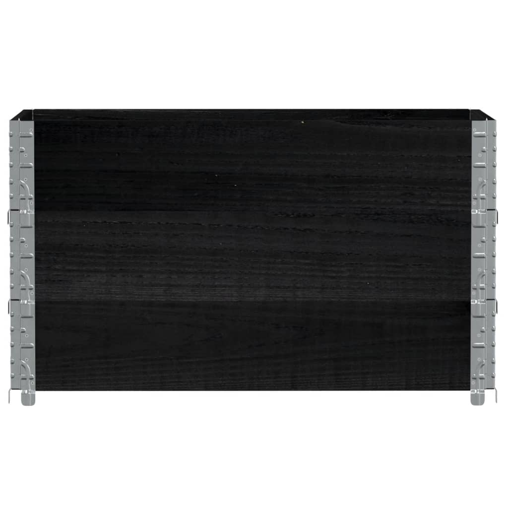 plantekasse 100x50 cm massivt fyrretræ sort