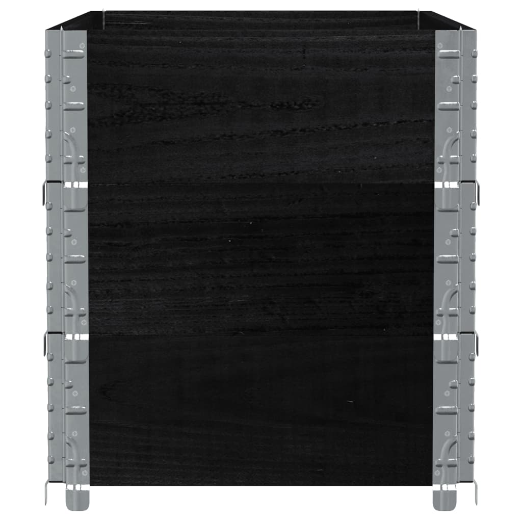 plantekasse 100x50 cm massivt fyrretræ sort