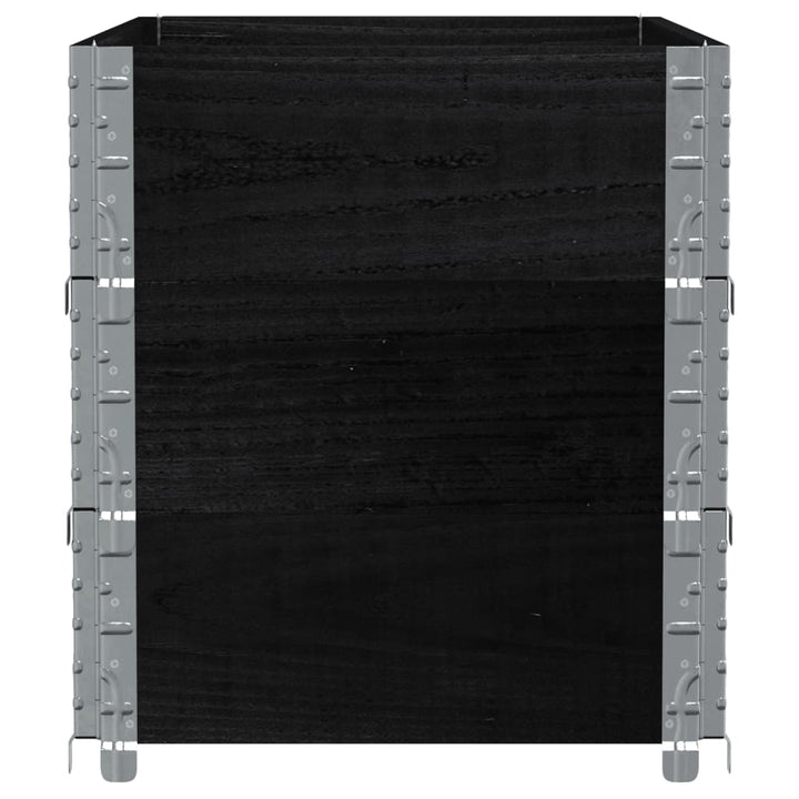 plantekasse 100x50 cm massivt fyrretræ sort