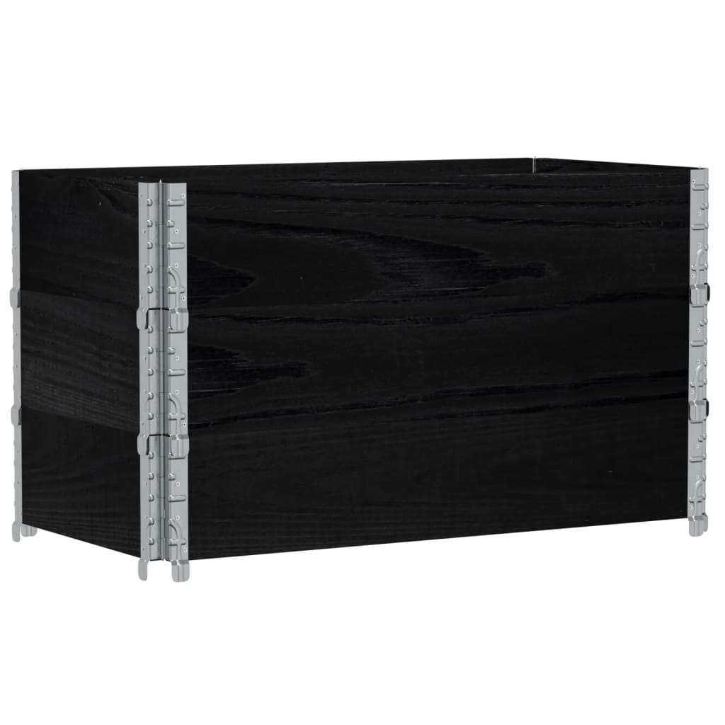 plantekasse 100x50 cm massivt fyrretræ sort