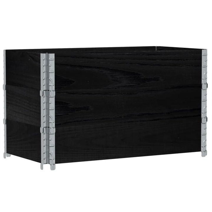 plantekasse 100x50 cm massivt fyrretræ sort
