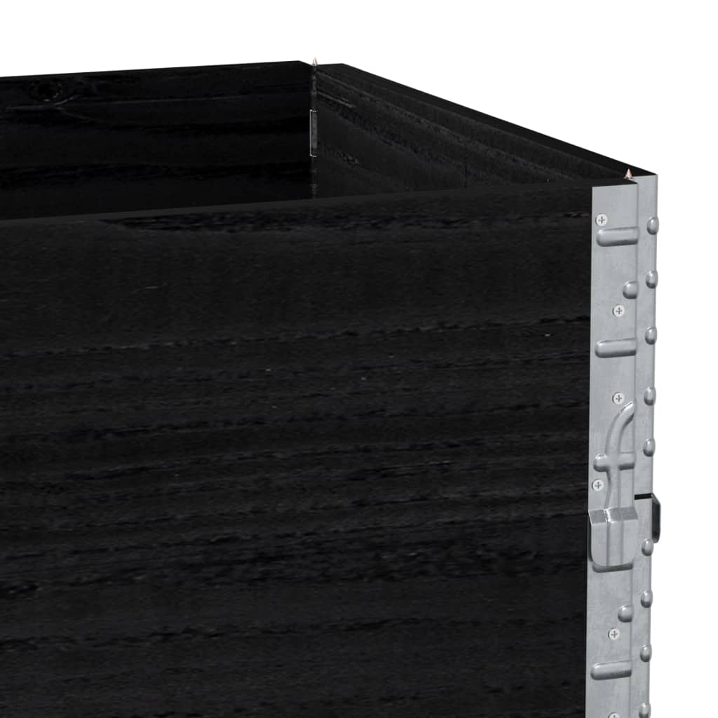 plantekasse 100x50 cm massivt fyrretræ sort