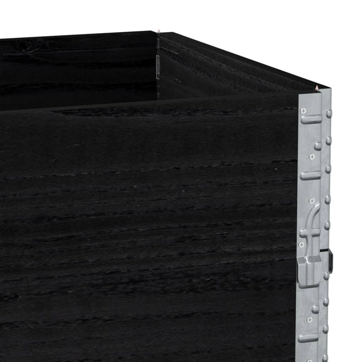 plantekasse 100x50 cm massivt fyrretræ sort