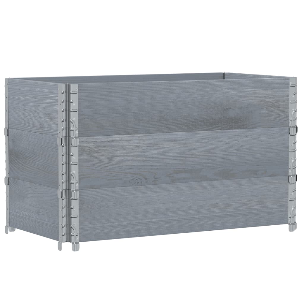 plantekasse 100x50 cm massivt fyrretræ grå