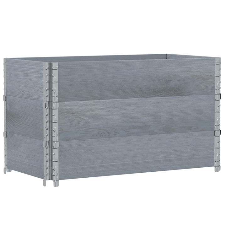 plantekasse 100x50 cm massivt fyrretræ grå