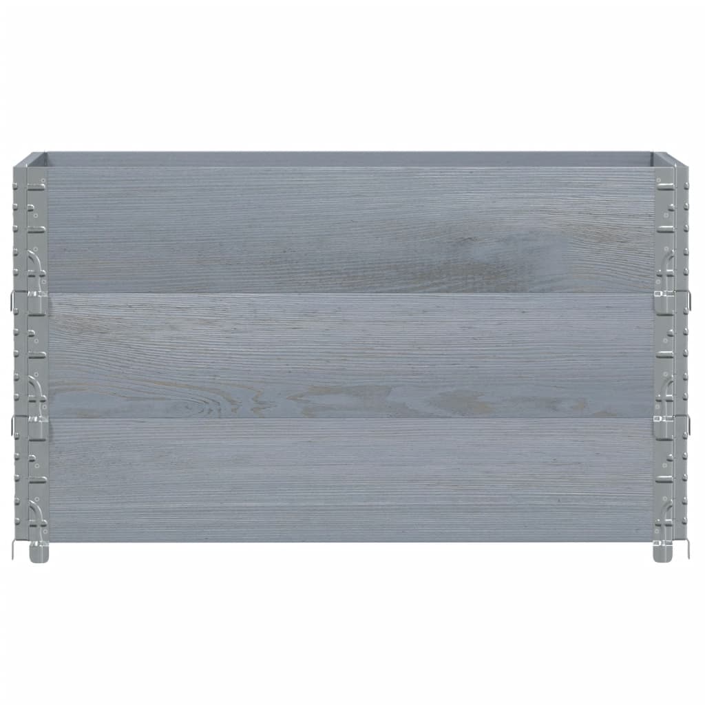 plantekasse 100x50 cm massivt fyrretræ grå