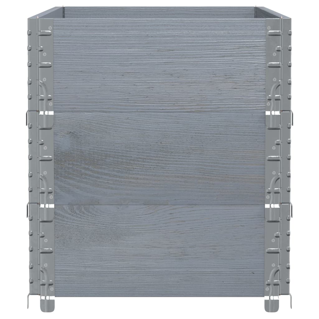 plantekasse 100x50 cm massivt fyrretræ grå