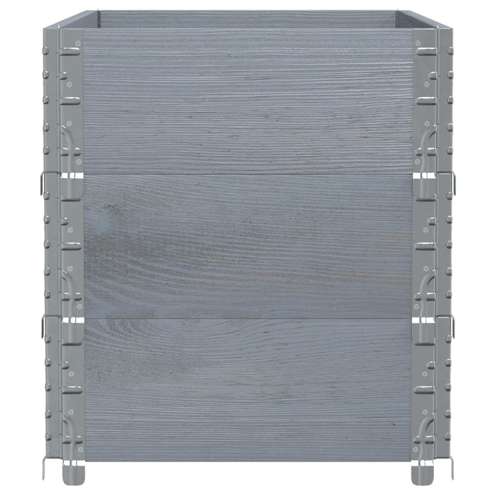 plantekasse 100x50 cm massivt fyrretræ grå