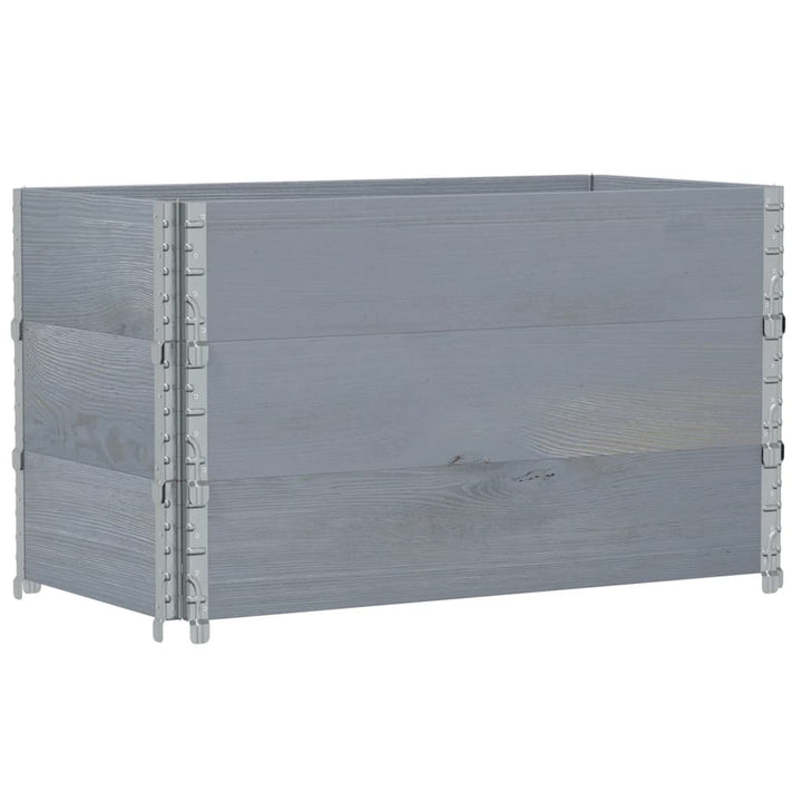 plantekasse 100x50 cm massivt fyrretræ grå