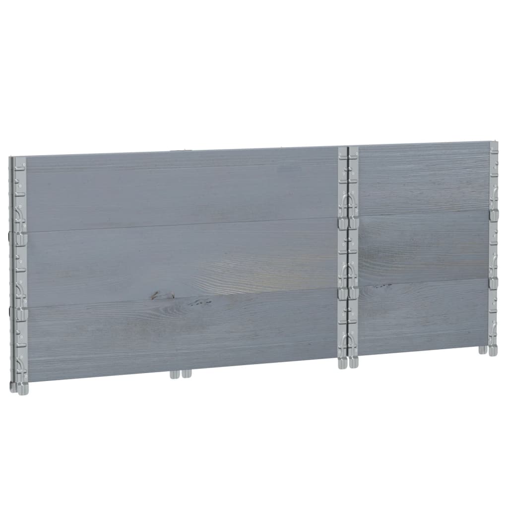 plantekasse 100x50 cm massivt fyrretræ grå