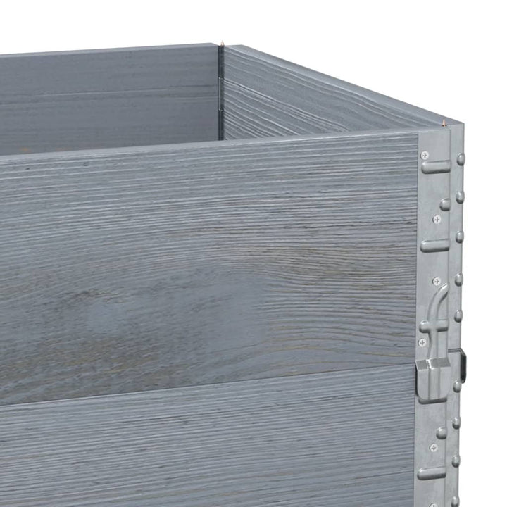plantekasse 100x50 cm massivt fyrretræ grå