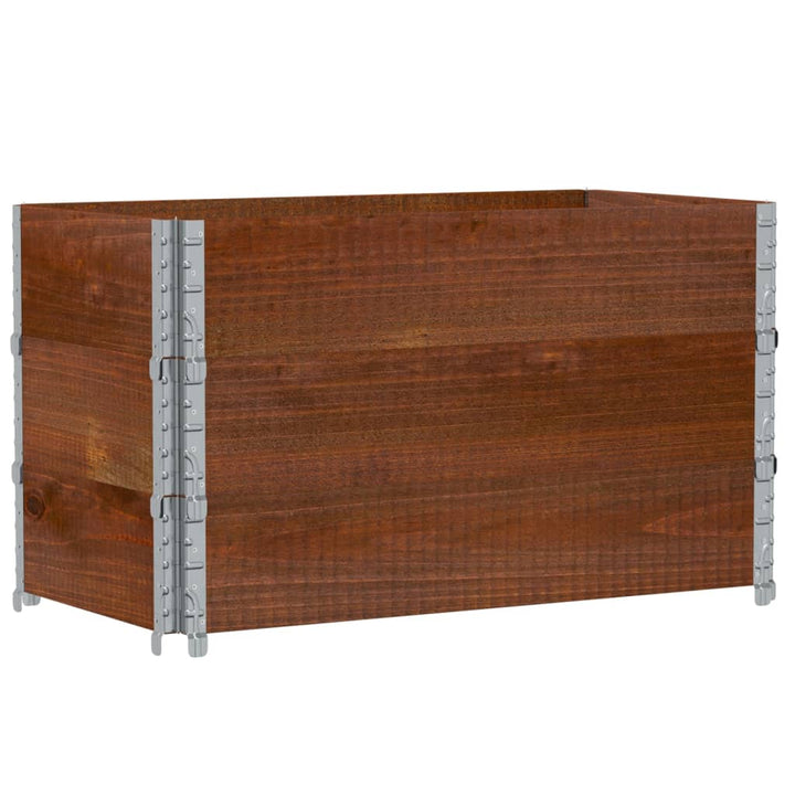 plantekasse 100x50 cm massivt fyrretræ brun