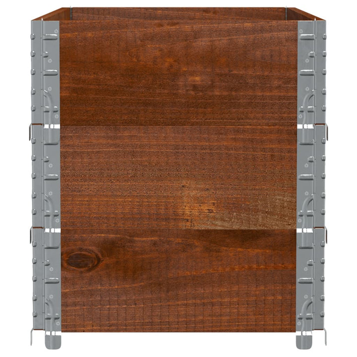 plantekasse 100x50 cm massivt fyrretræ brun
