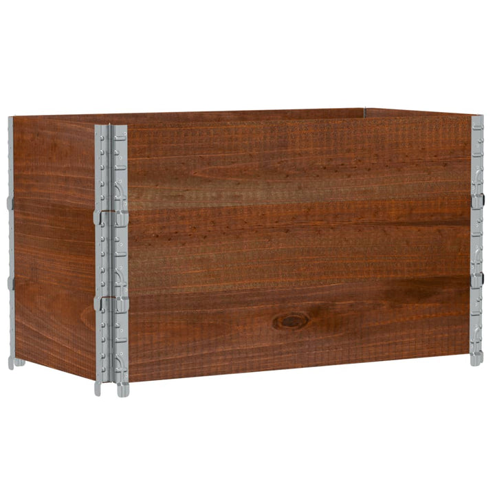 plantekasse 100x50 cm massivt fyrretræ brun