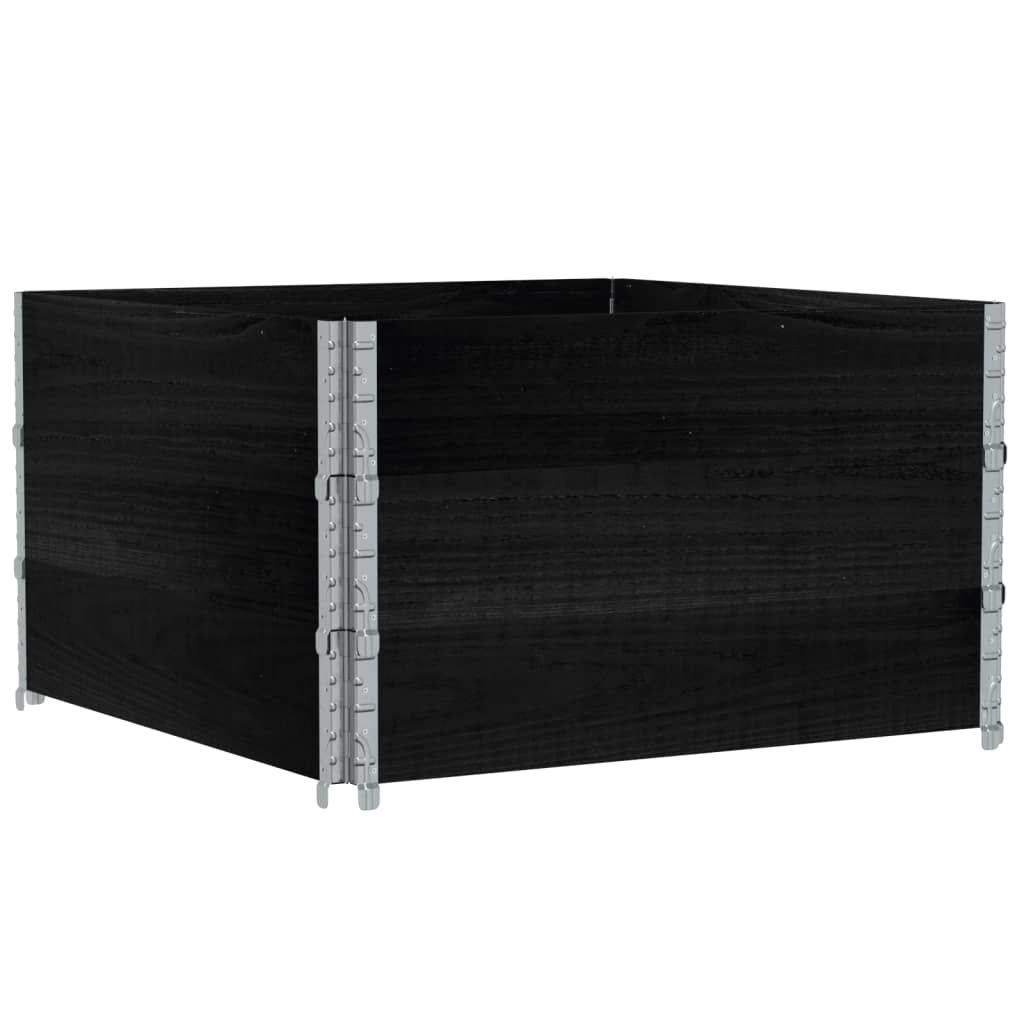plantekasse 100x100 cm massivt fyrretræ sort