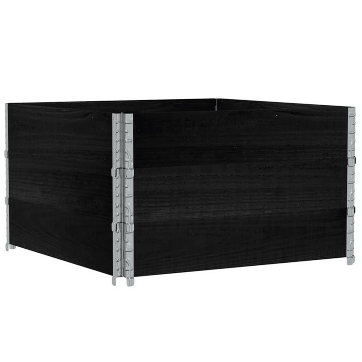 plantekasse 100x100 cm massivt fyrretræ sort