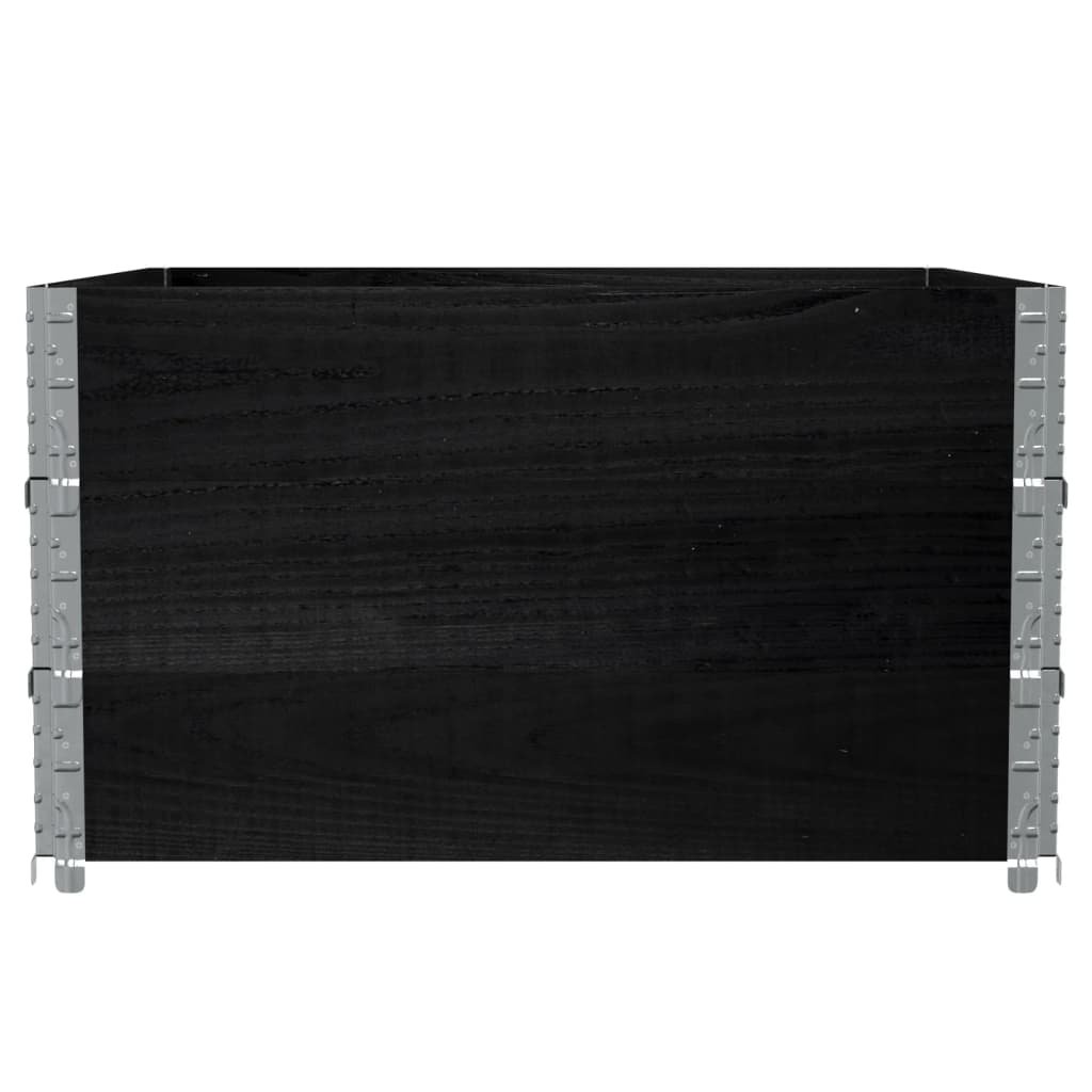 plantekasse 100x100 cm massivt fyrretræ sort