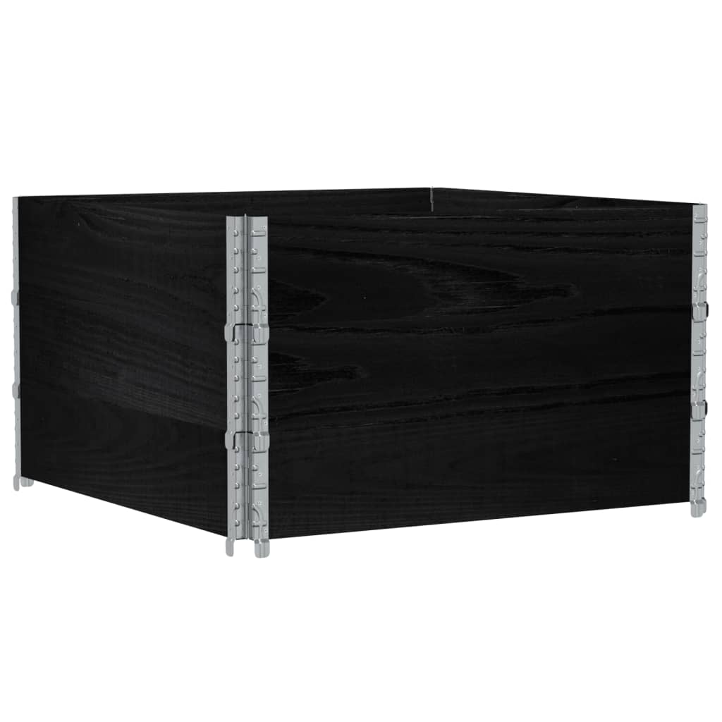 plantekasse 100x100 cm massivt fyrretræ sort