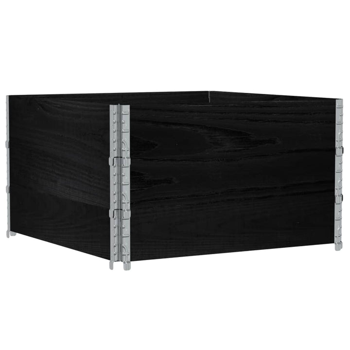 plantekasse 100x100 cm massivt fyrretræ sort