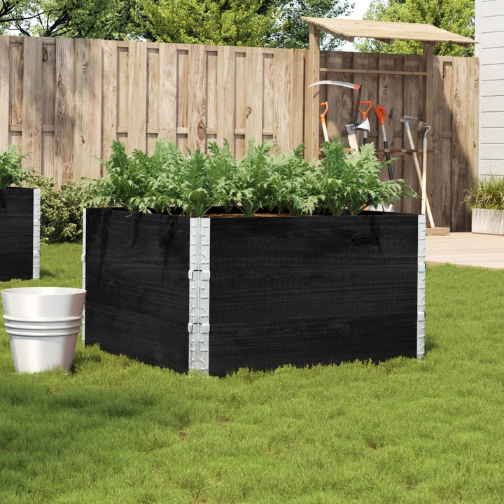 plantekasse 100x100 cm massivt fyrretræ sort