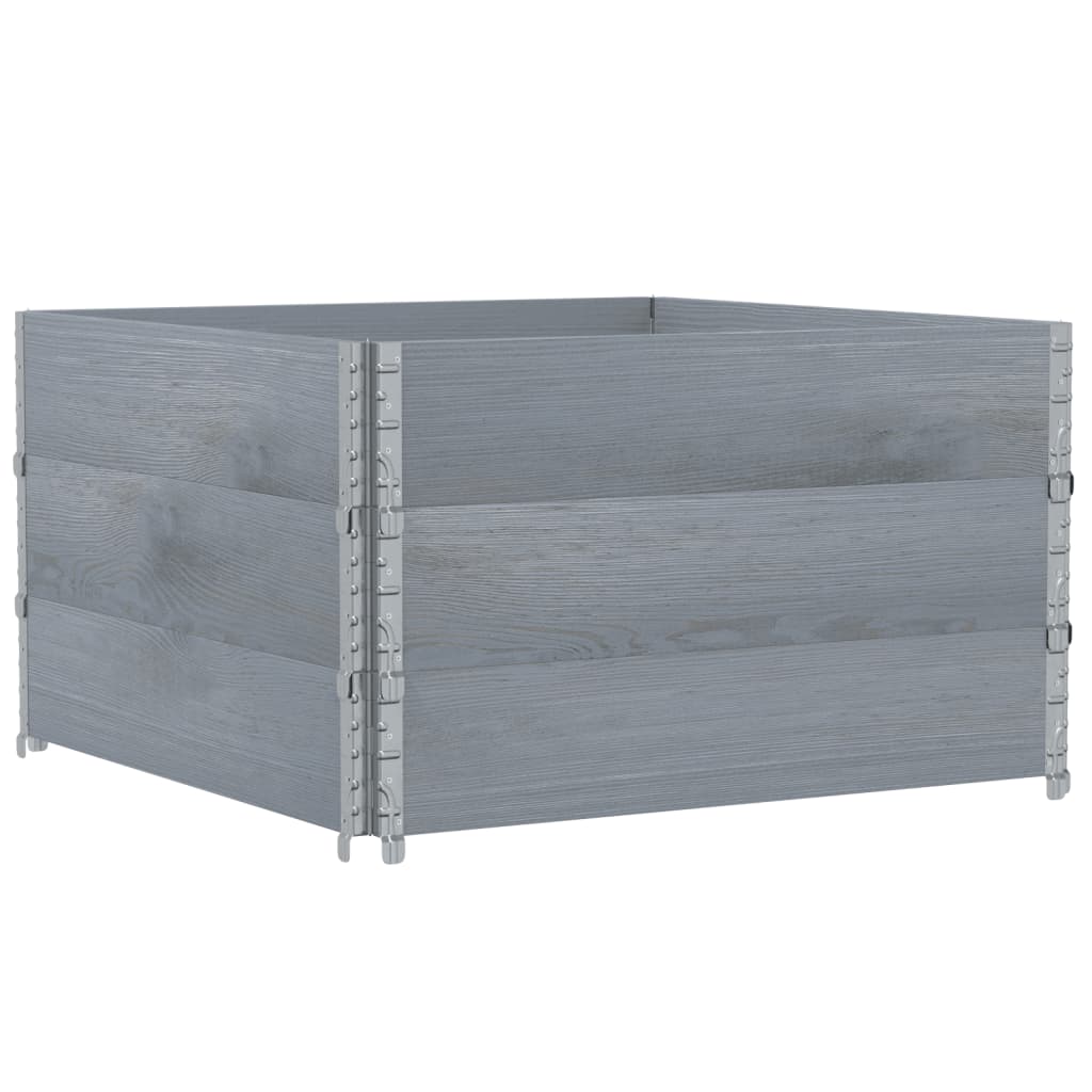 plantekasse 100x100 cm massivt fyrretræ grå