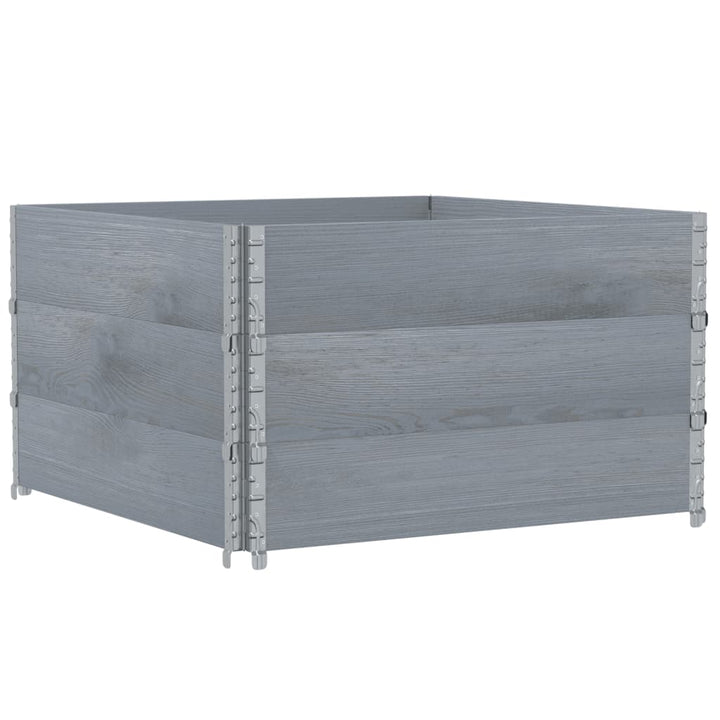 plantekasse 100x100 cm massivt fyrretræ grå