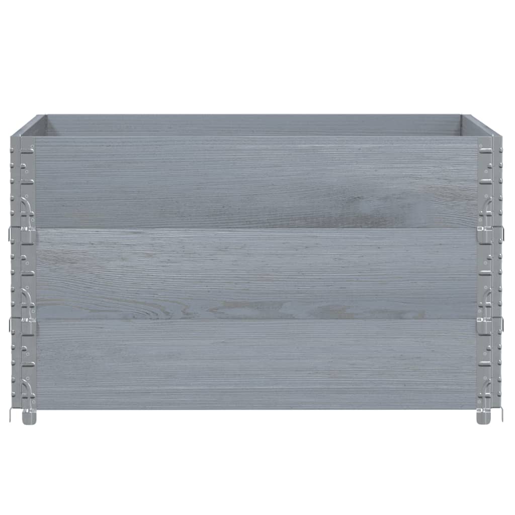 plantekasse 100x100 cm massivt fyrretræ grå