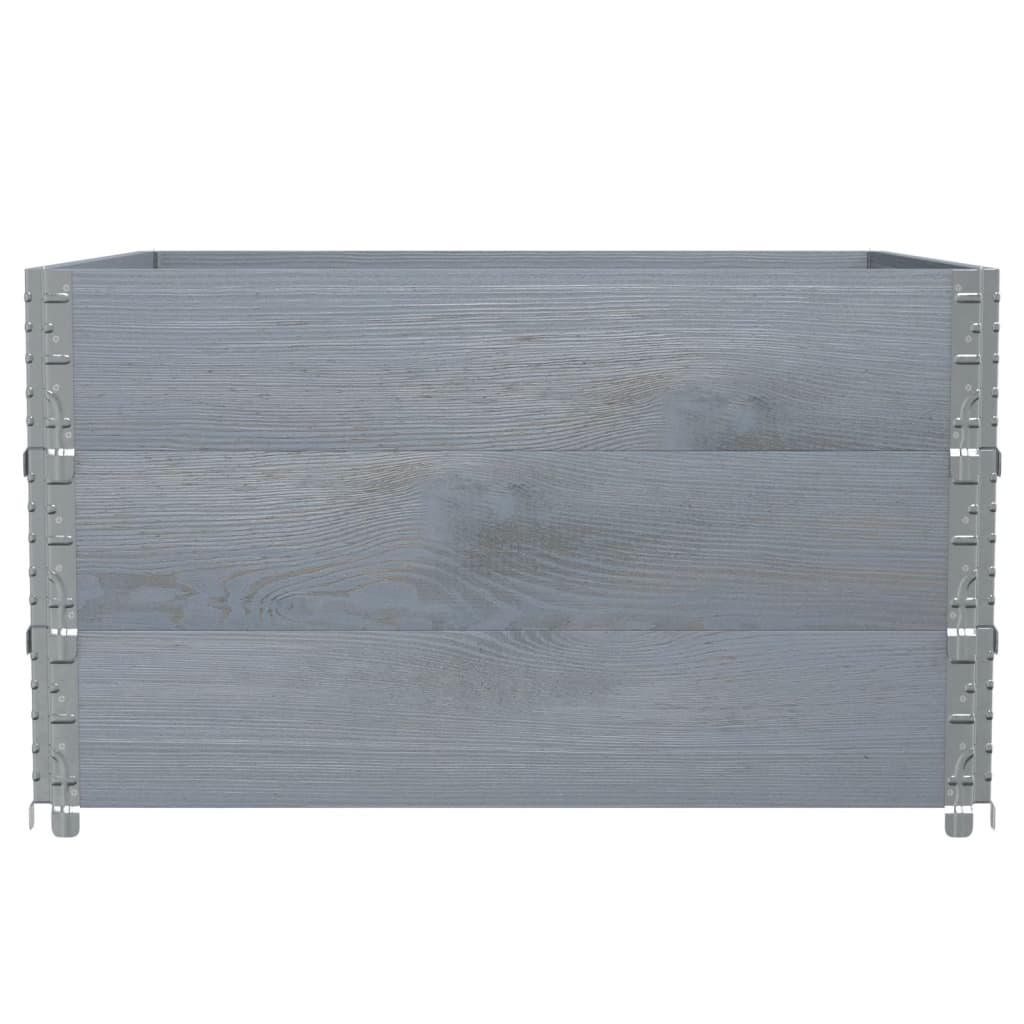 plantekasse 100x100 cm massivt fyrretræ grå