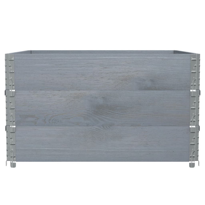 plantekasse 100x100 cm massivt fyrretræ grå