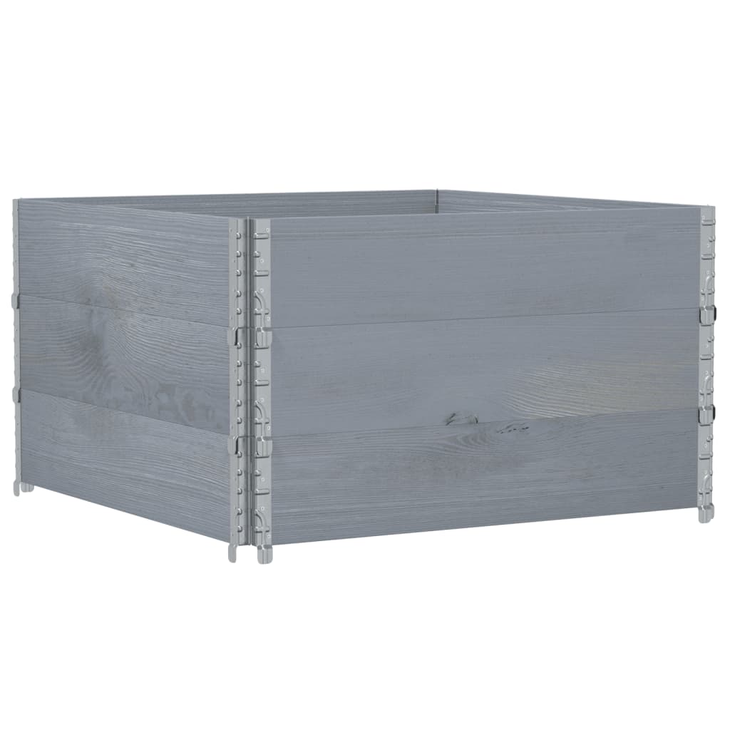 plantekasse 100x100 cm massivt fyrretræ grå