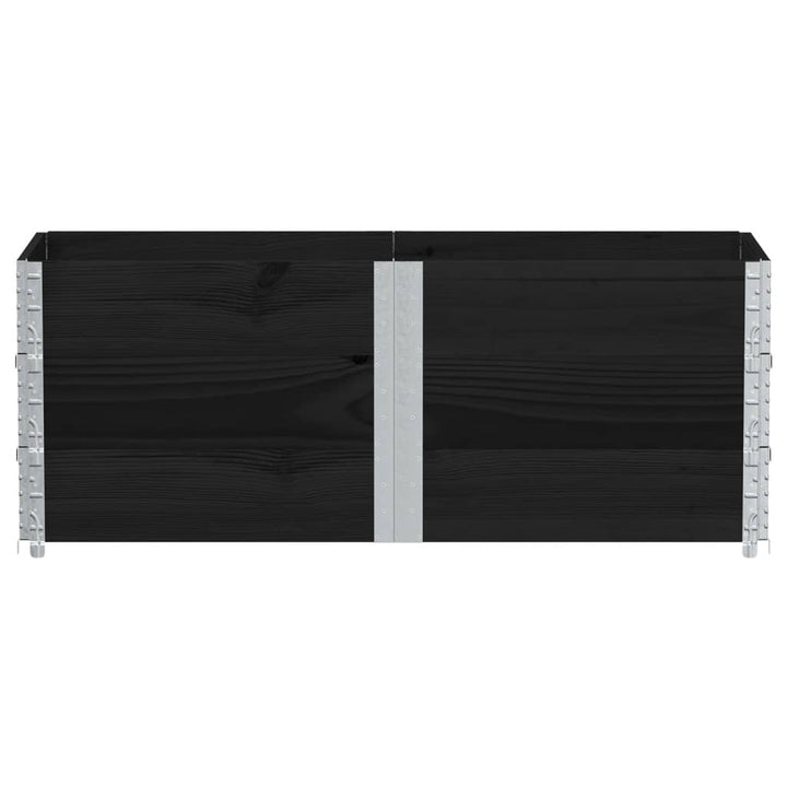 plantekasse 150x50 cm massivt fyrretræ sort