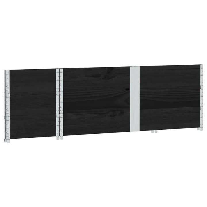 plantekasse 150x50 cm massivt fyrretræ sort
