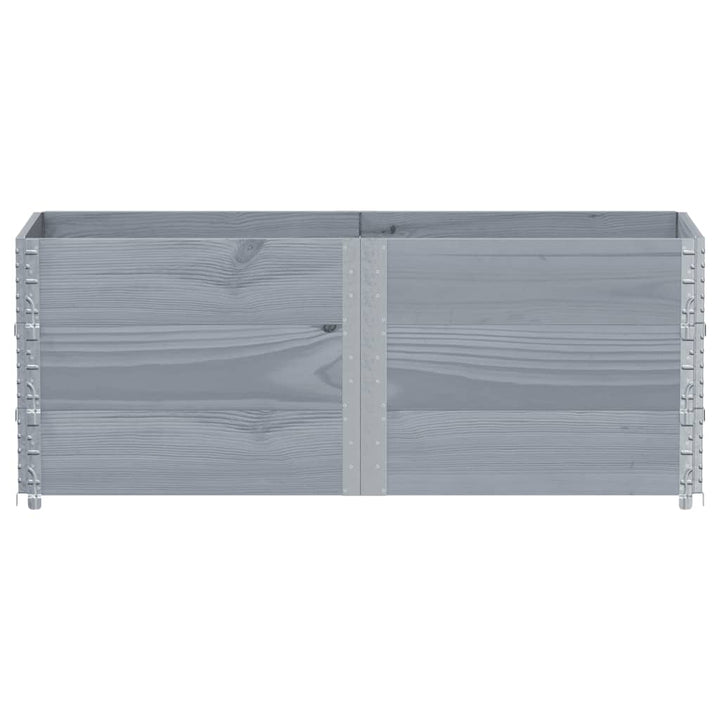 plantekasse 150x50 cm massivt fyrretræ grå