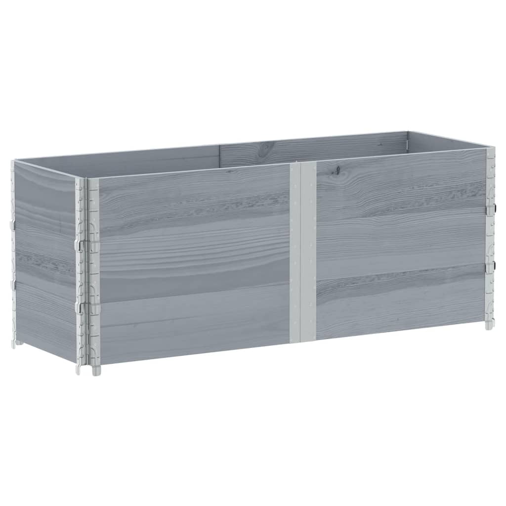 plantekasse 150x50 cm massivt fyrretræ grå