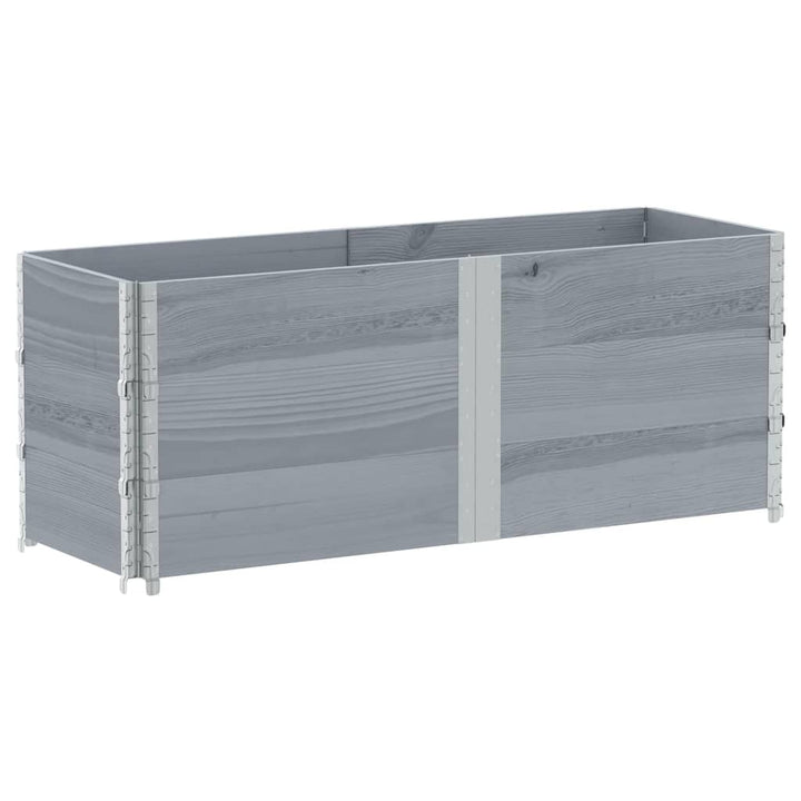plantekasse 150x50 cm massivt fyrretræ grå