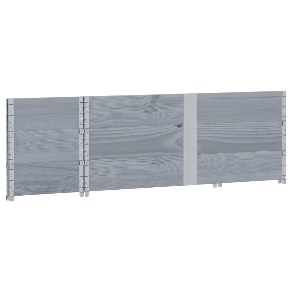 plantekasse 150x50 cm massivt fyrretræ grå