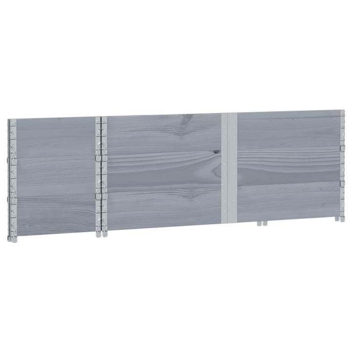plantekasse 150x50 cm massivt fyrretræ grå